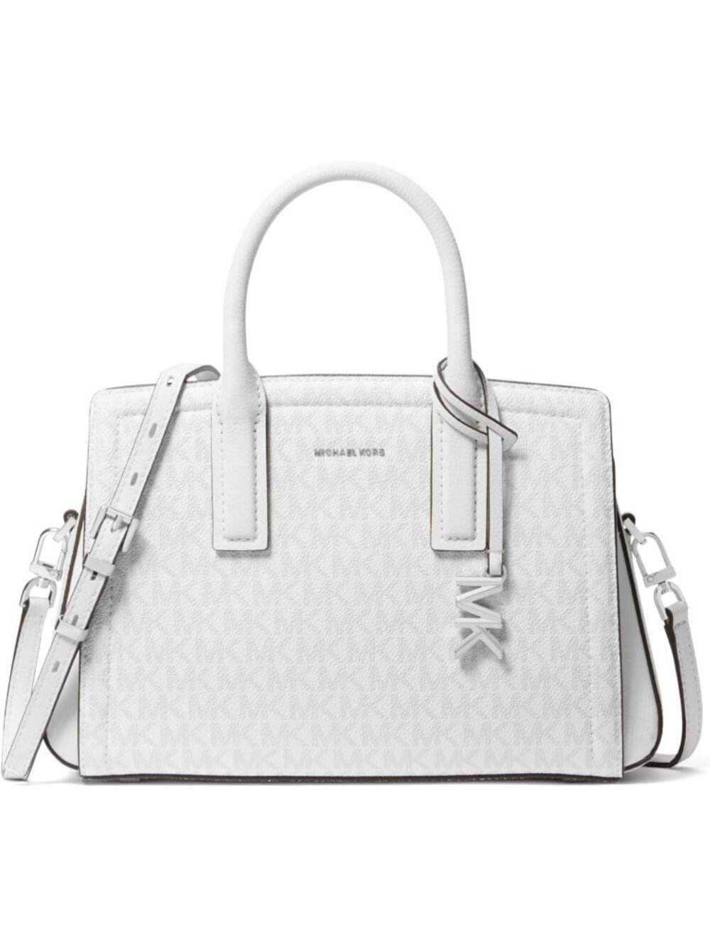 Women Gold tone White Handbag Shoulder Crossbody Purse Top Handle Bag